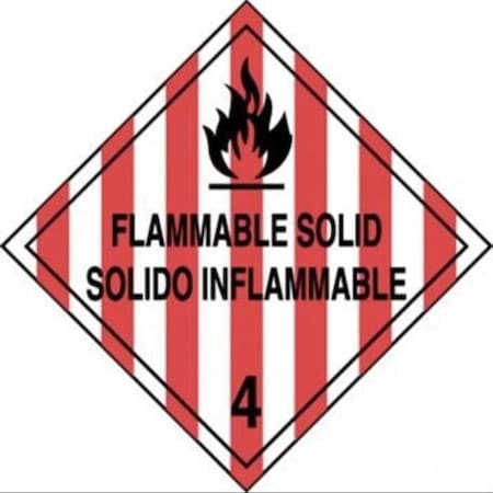 Accuform BILINGUAL DOT PLACARD HAZARD CLASS 4 MPLSP6VS1